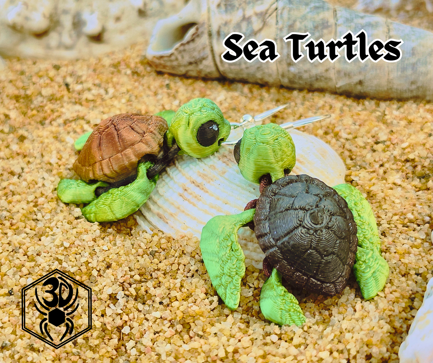 Ocean Animal Micro Fidget Earrings