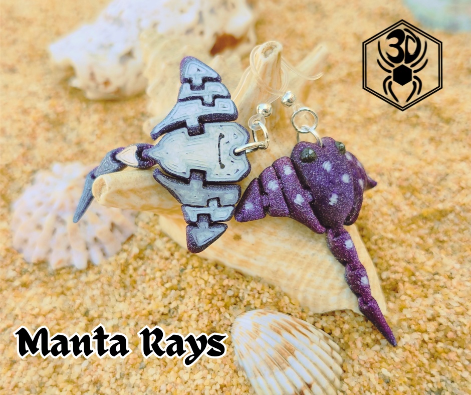 Ocean Animal Micro Fidget Earrings